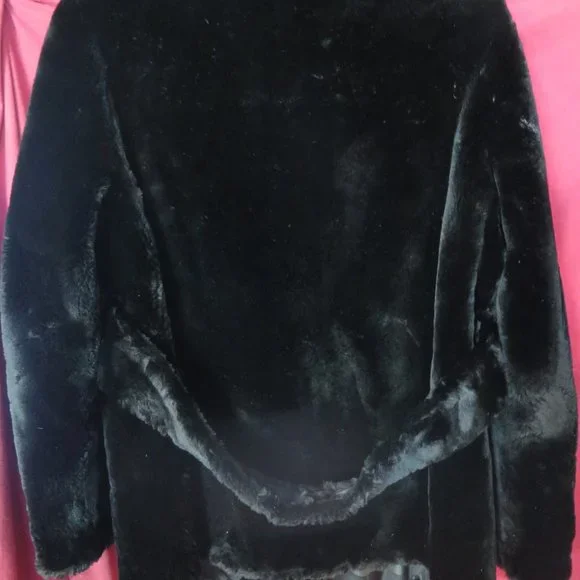 Authentic Sheared Black Beaver Fur Jacket Headband Belt - Picture 7 of 13